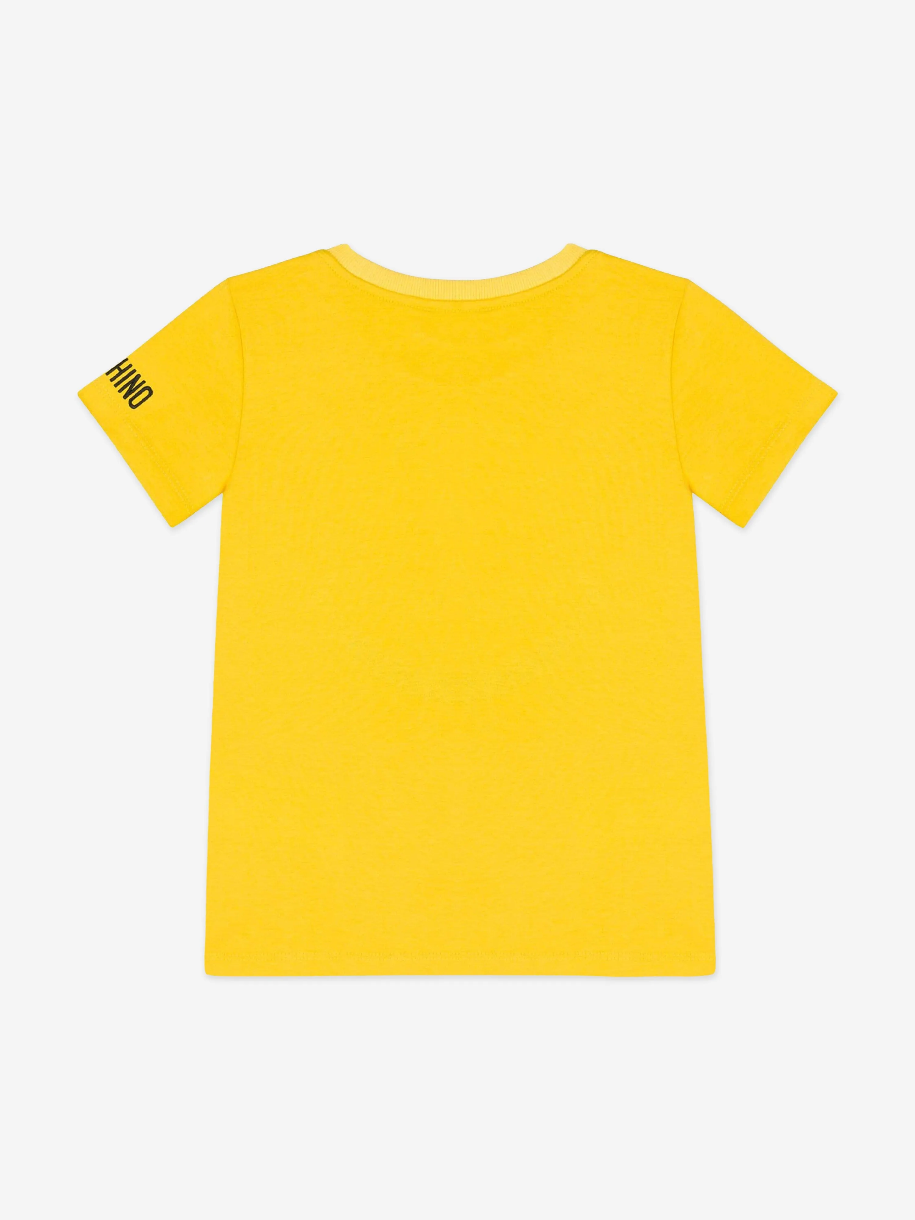 Moschino Kids Smiley-Gesicht T-Shirt in Gelb