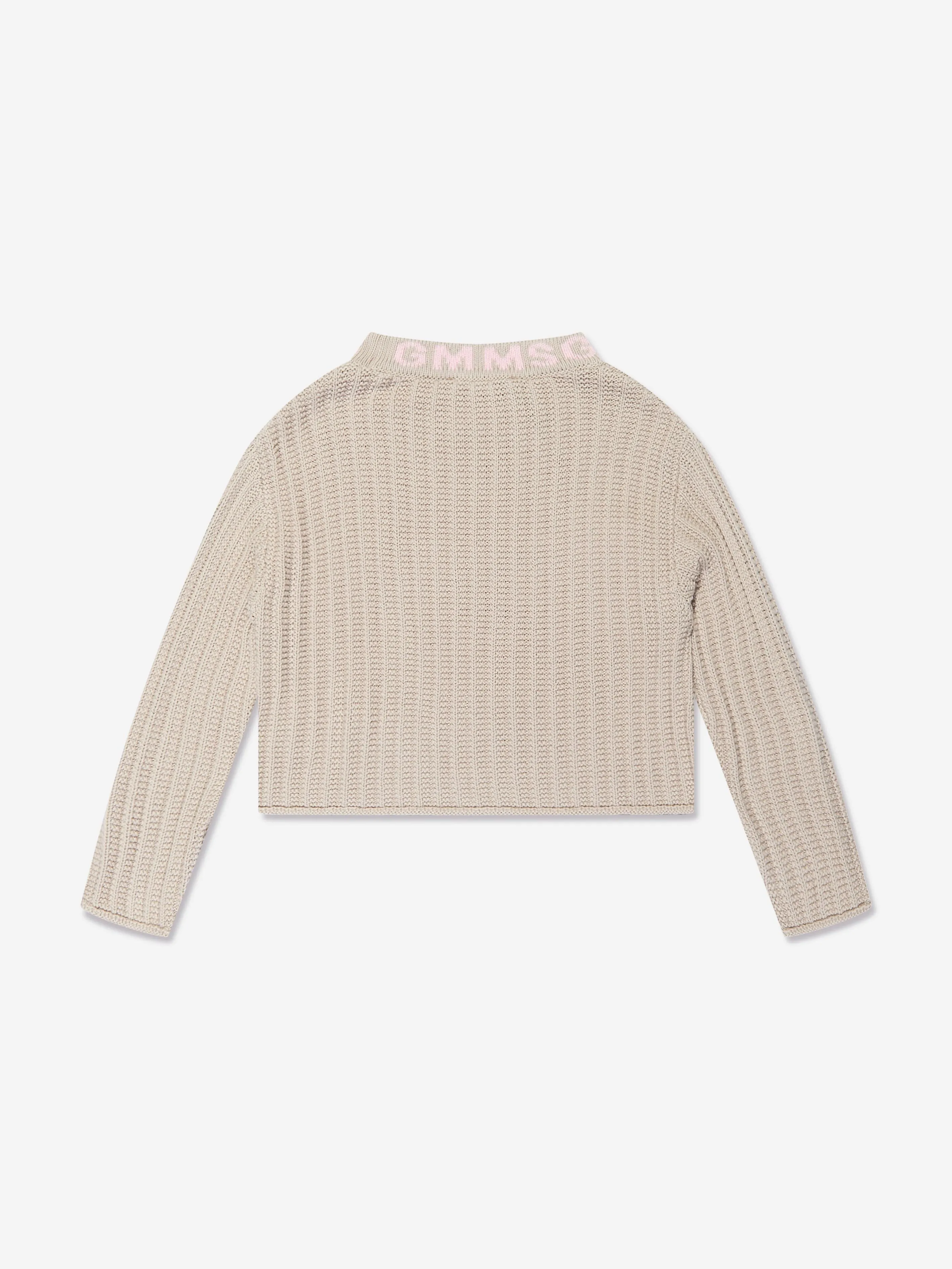 MSGM Mädchen Strickpullover in Beige