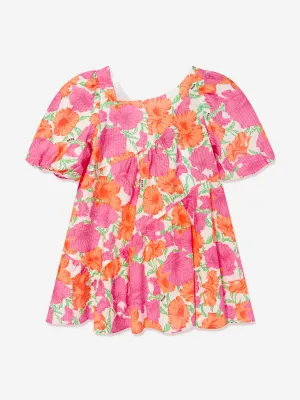 MSGM Mädchen Seersucker Kleid in Rosa