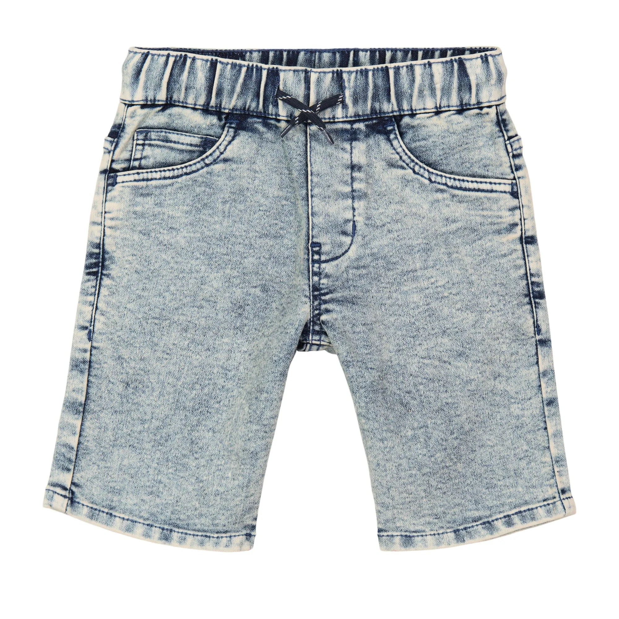 Nautica Denim-Ziehshorts für kleine Jungen in Sturmblau gewaschen Nautica