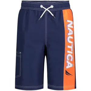 Nautica Kleinkinder-Jungen Badehose mit beweglicher Flagge (2T-4T) J Marineblau Nautica