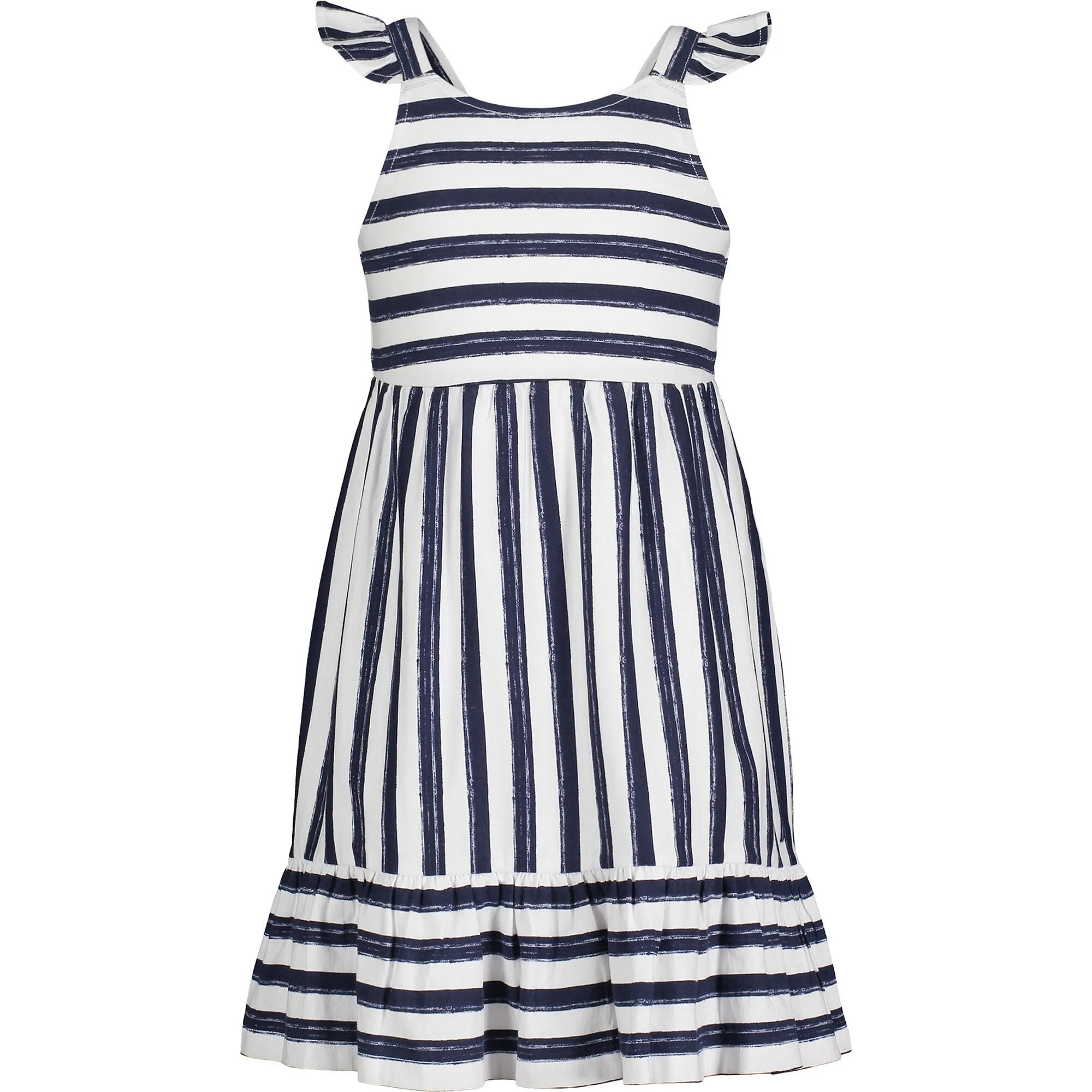 Nautica Kleid für Kleinkinder mit Aquarell-Streifen (2T-4T) Marineblau Nautica