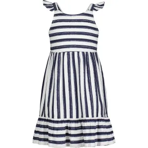 Nautica Kleid für Kleinkinder mit Aquarell-Streifen (2T-4T) Marineblau Nautica