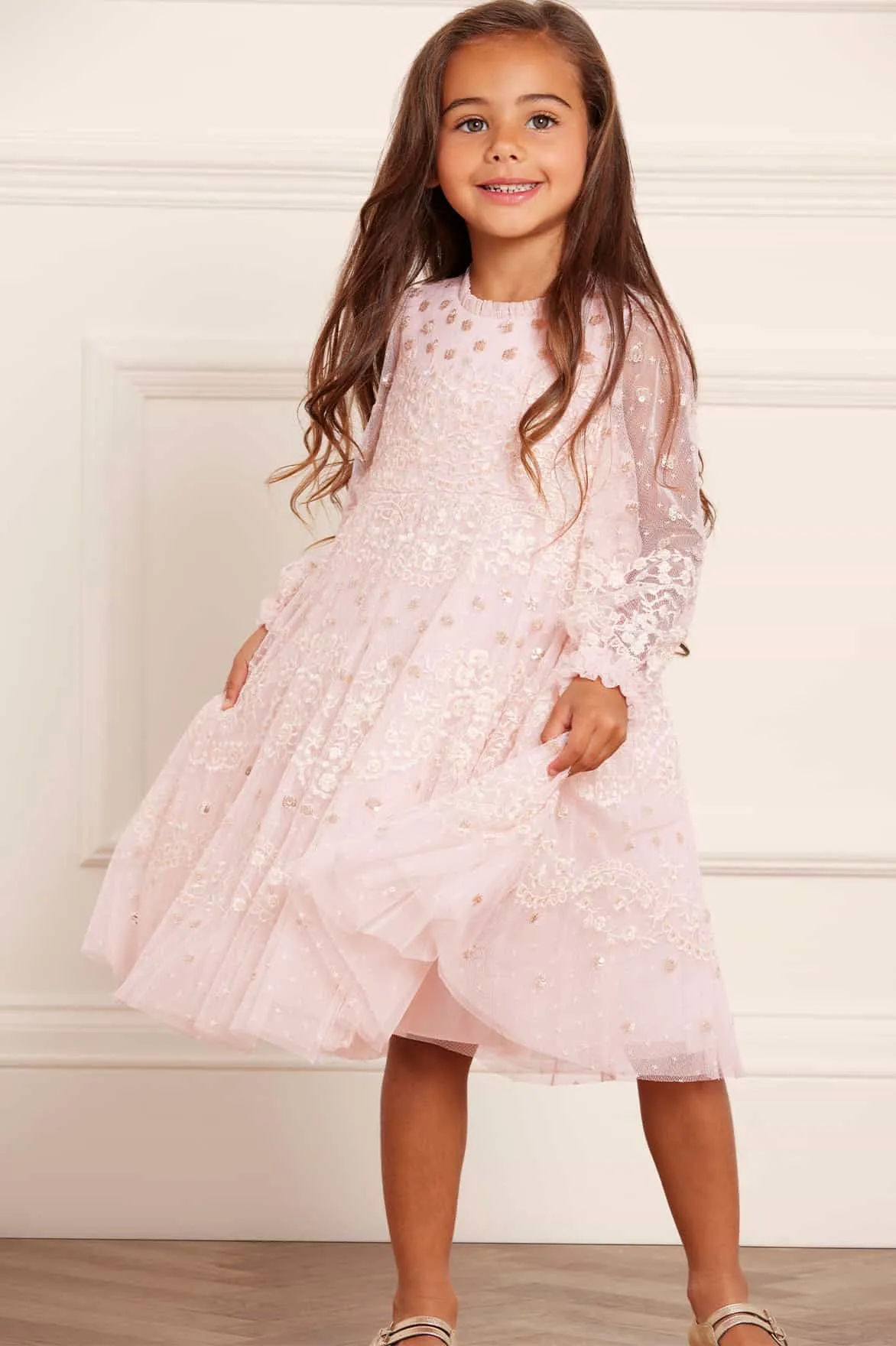 Needle & Thread Mädchen Beatrice Kleid in Rosa