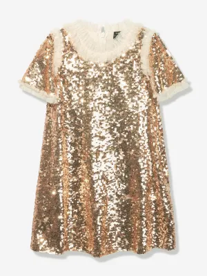 Needle & Thread Mädchen Matilda Kleid in Gold