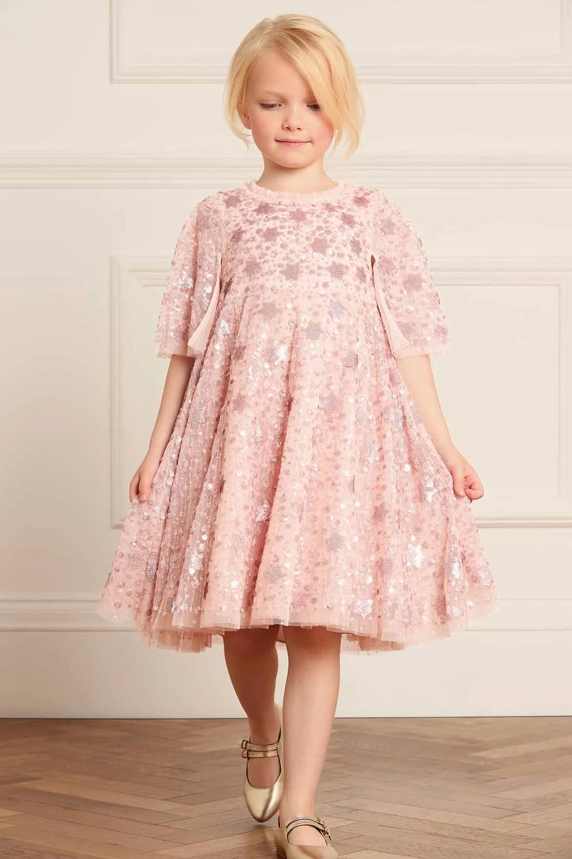Needle & Thread Mädchen Sternschnuppenkleid in Rosa