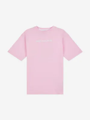 New Balance Mädchen Blumenmuster Turnschuhe Rückengrafik T-Shirt in Rosa