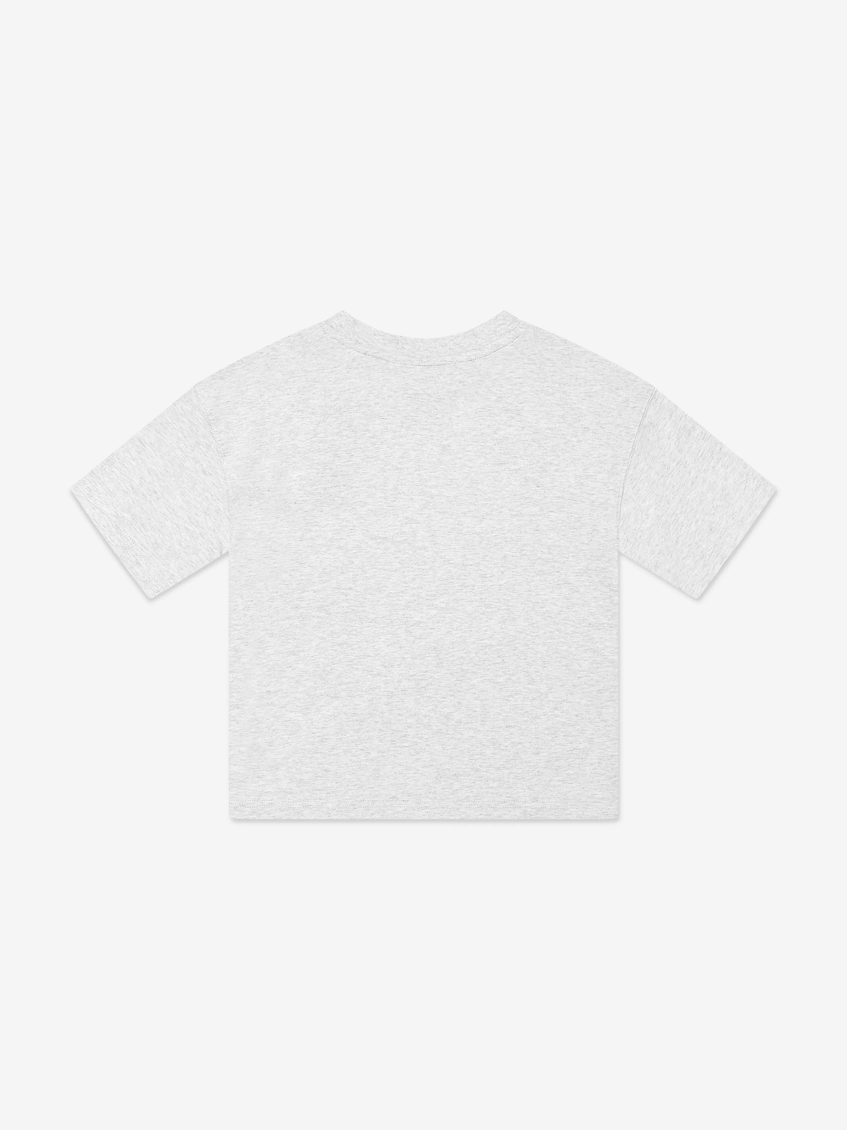 New Balance Mädchen T-Shirt mit kleinem Logo in Grau