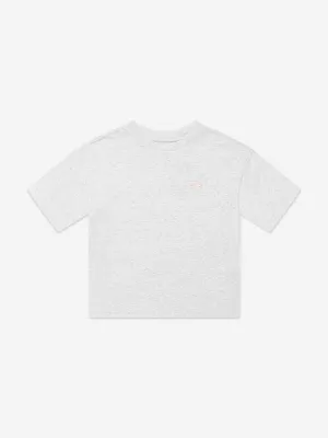 New Balance Mädchen T-Shirt mit kleinem Logo in Grau