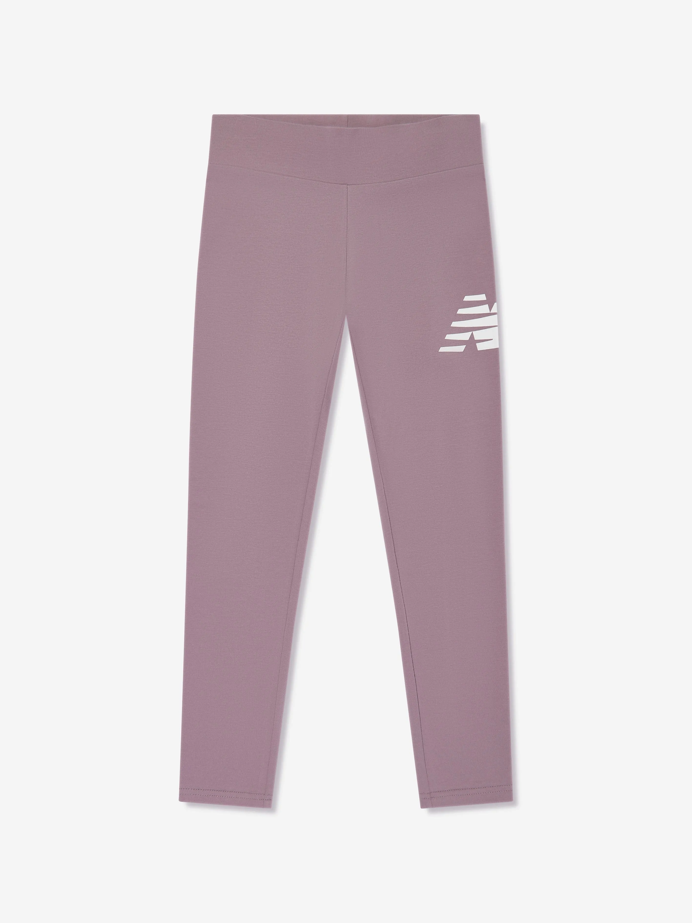 New Balance Mädchen Leggings mit gestapeltem Logo in Lila