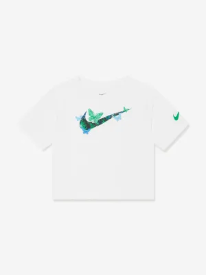 Nike Mädchen Meta Morph Boxiges Grafik T-Shirt in Weiß