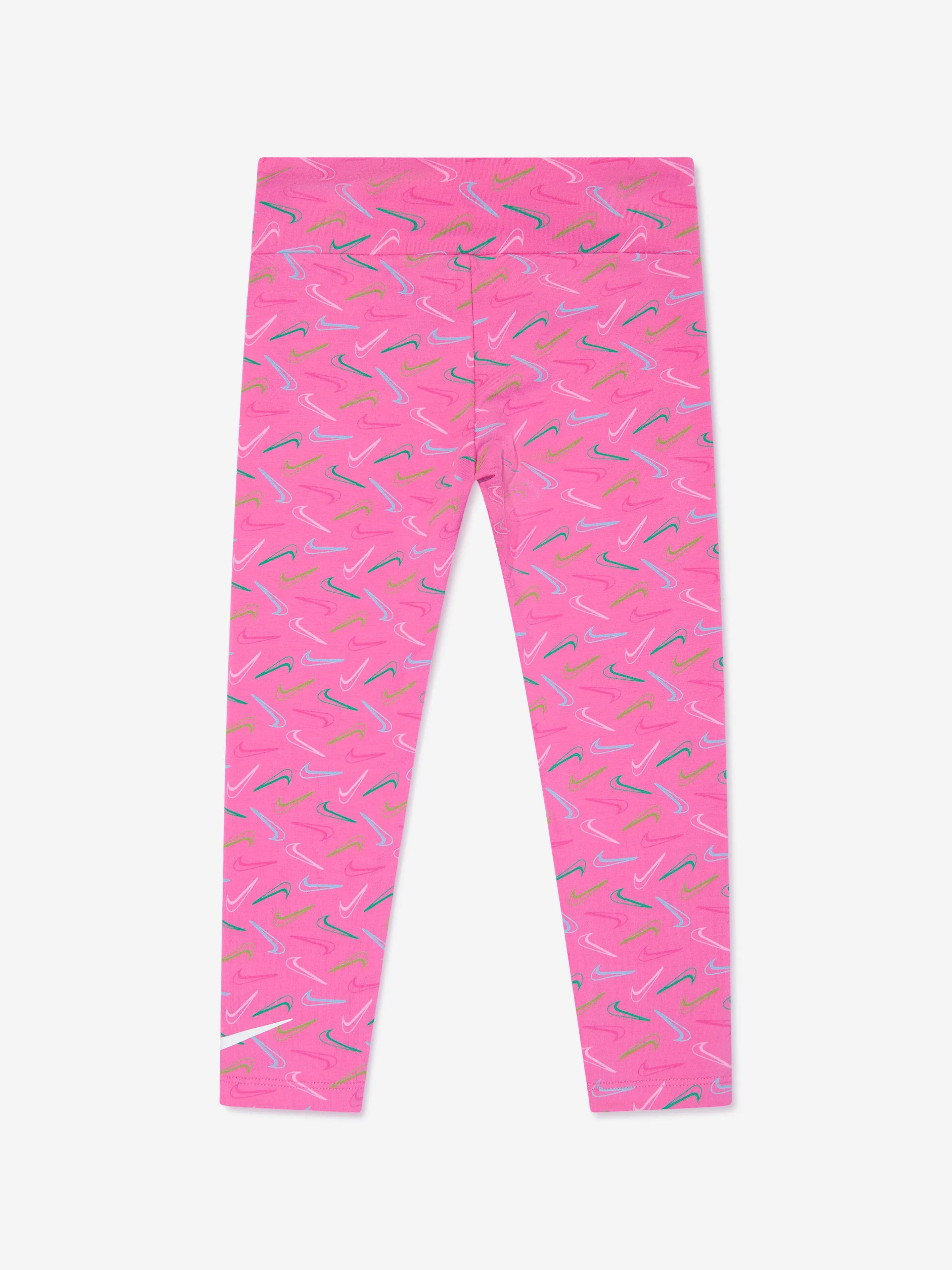 Nike Mädchen Swoosh Logo Leggings in Rosa