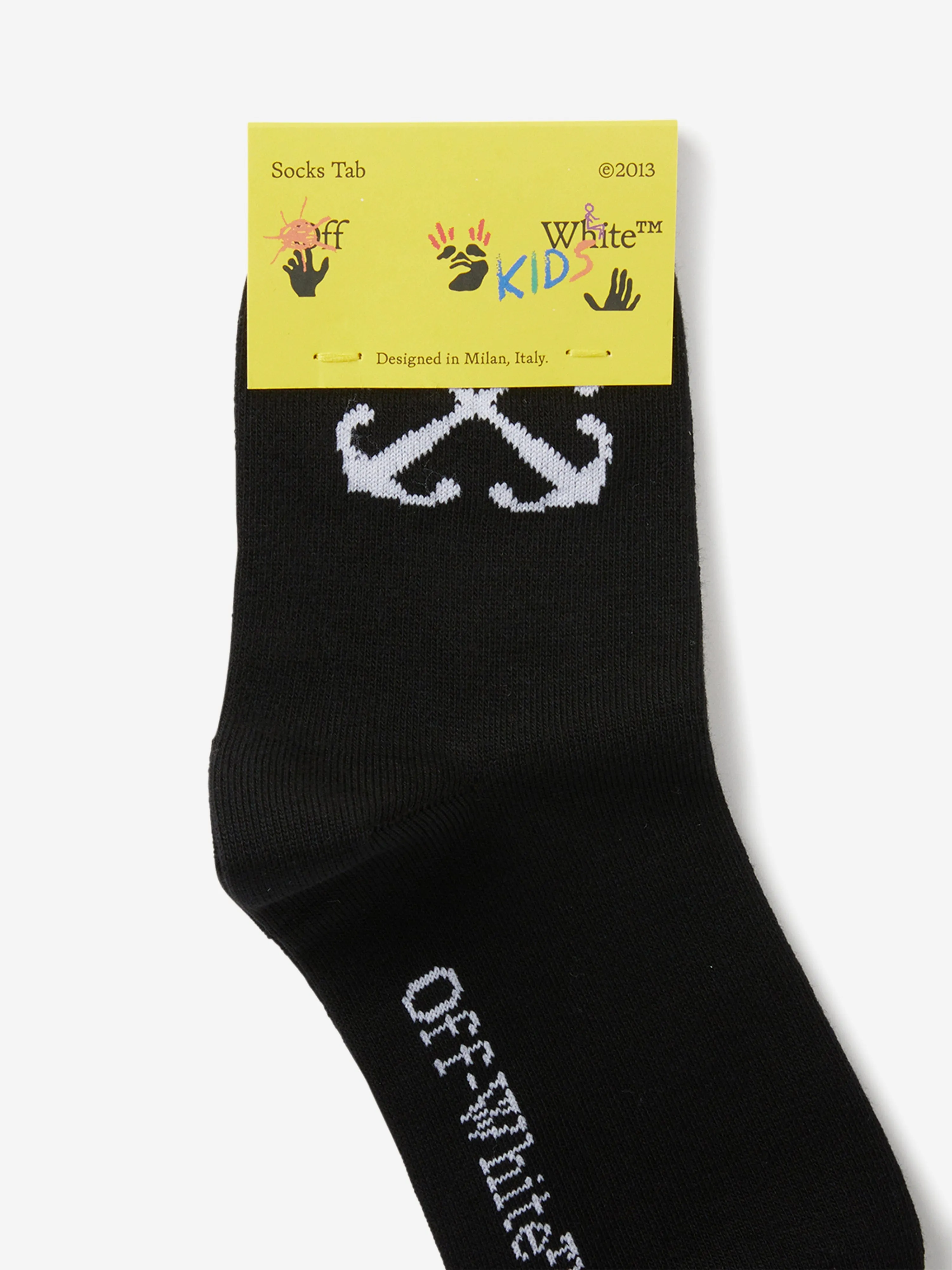 Off-White Kids Pfeil Mid High Socken in Schwarz