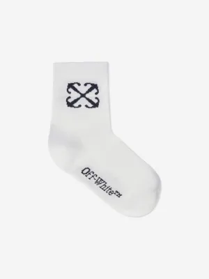 Off-White Kids Pfeil Mid High Socken in Weiß