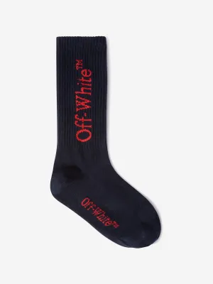Off-White Kids Socken mit Bookish-Logo in Schwarz