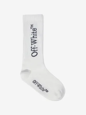 Off-White Kids Socken mit Buchstaben-Logo in Weiß