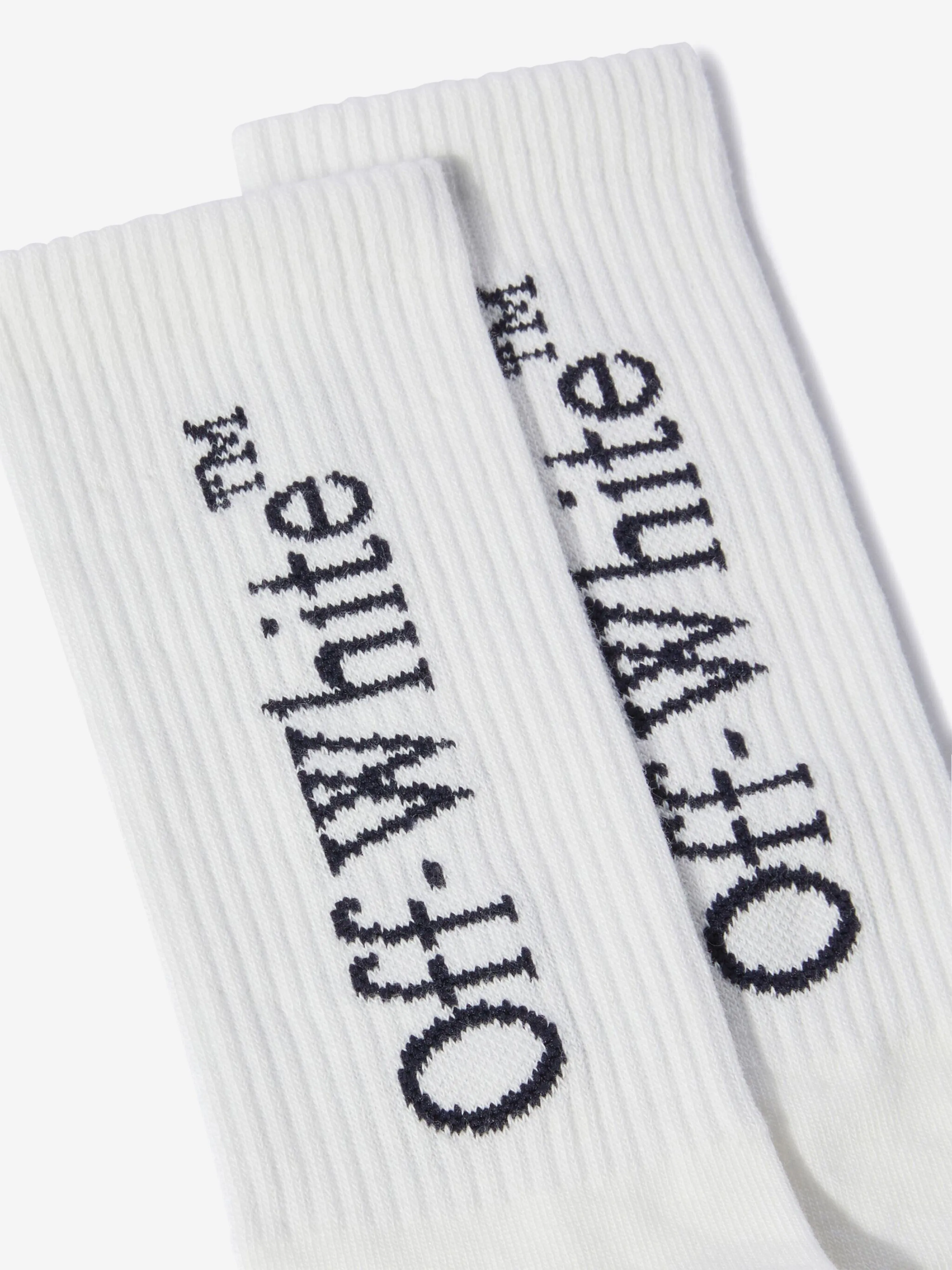 Off-White Kids Socken mit Buchstaben-Logo in Weiß