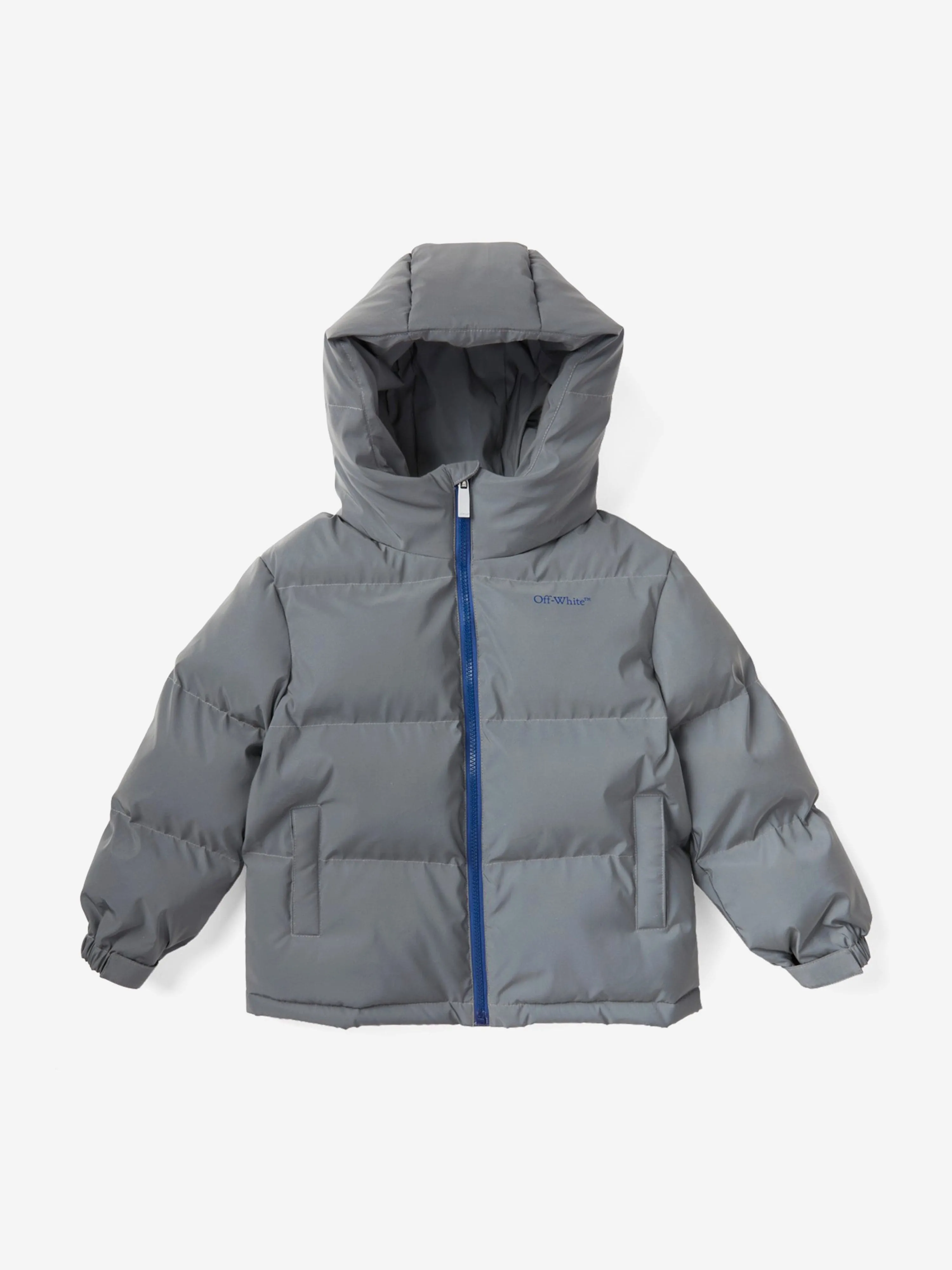 Off-White Kids Buchliebhaber Daunenjacke in Grau