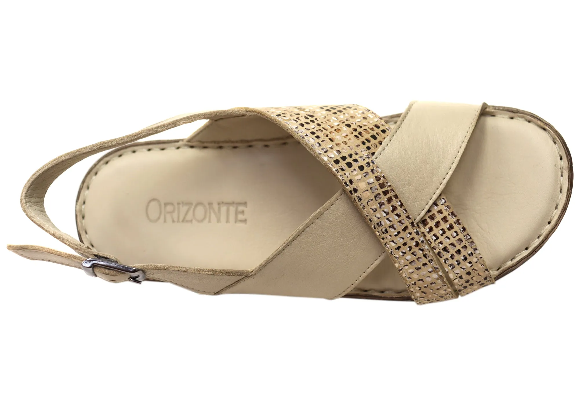 Orizonte Darita Damen Bequeme Europäische Ledersandalen Orizonte Schuhe