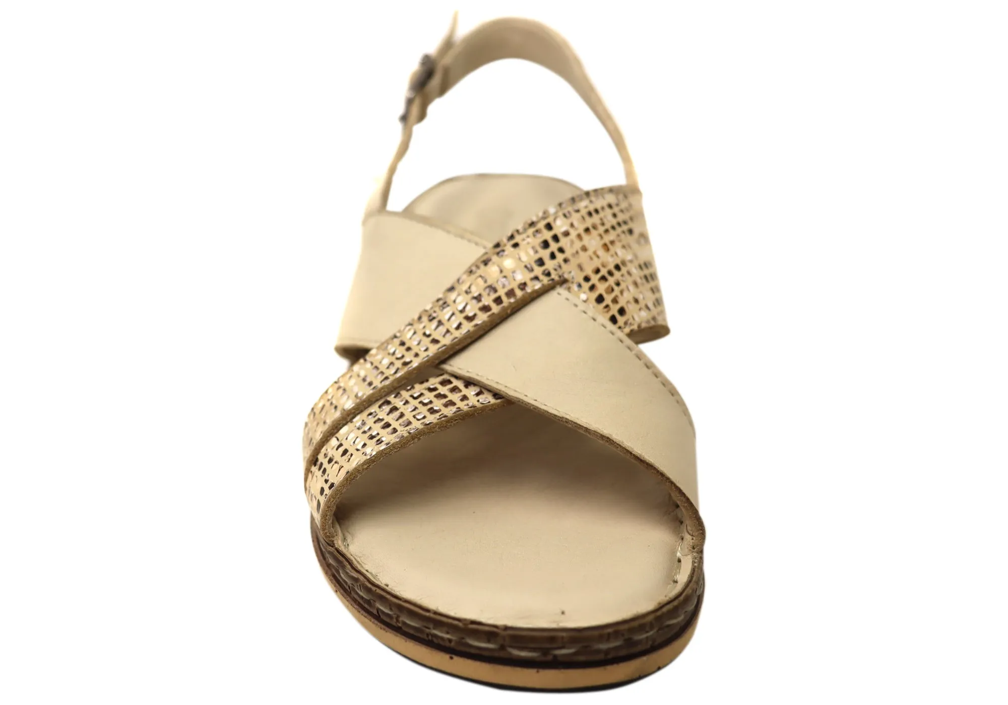 Orizonte Darita Damen Bequeme Europäische Ledersandalen Orizonte Schuhe