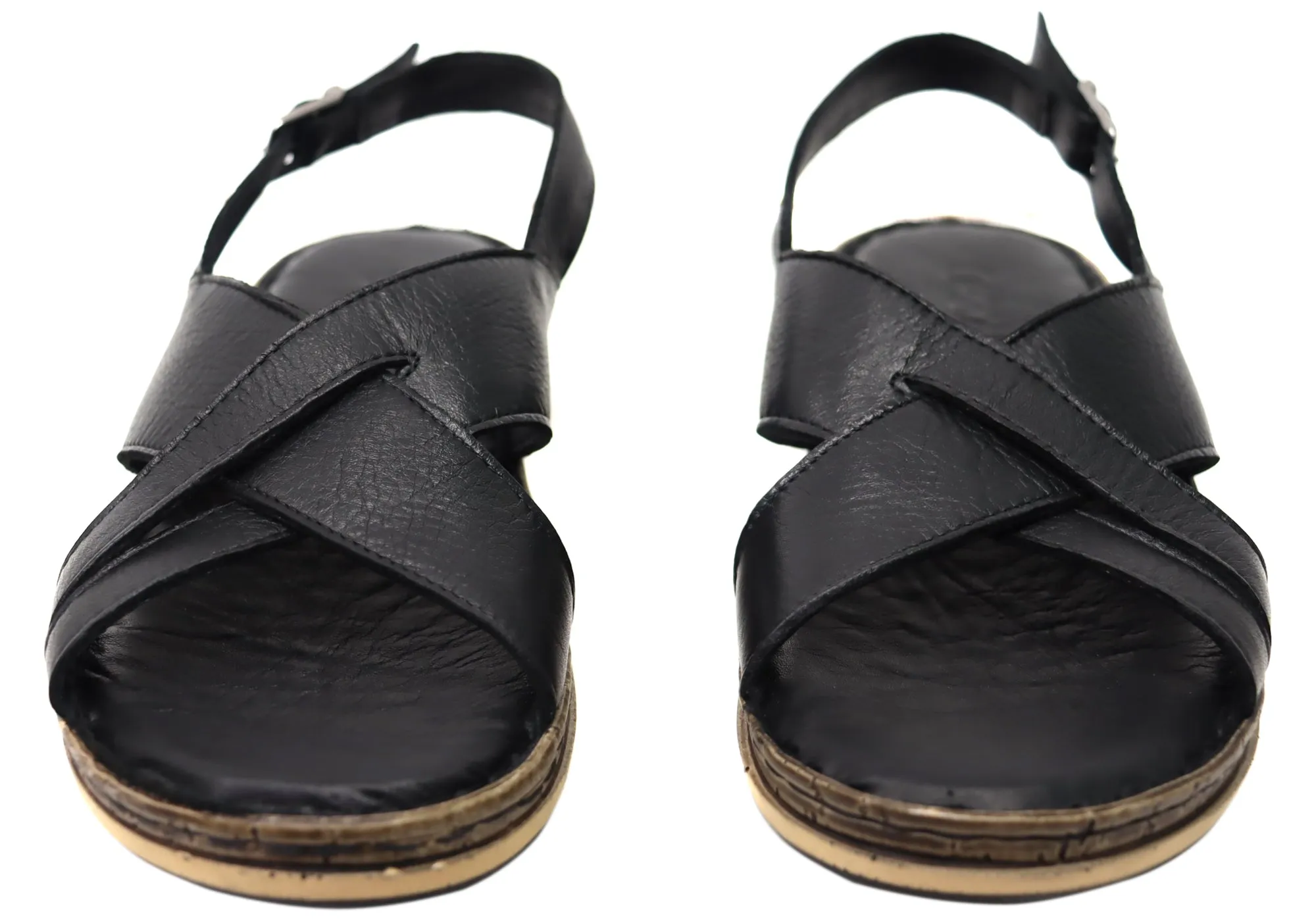 Orizonte Darita Damen Bequeme Europäische Ledersandalen Orizonte Schuhe