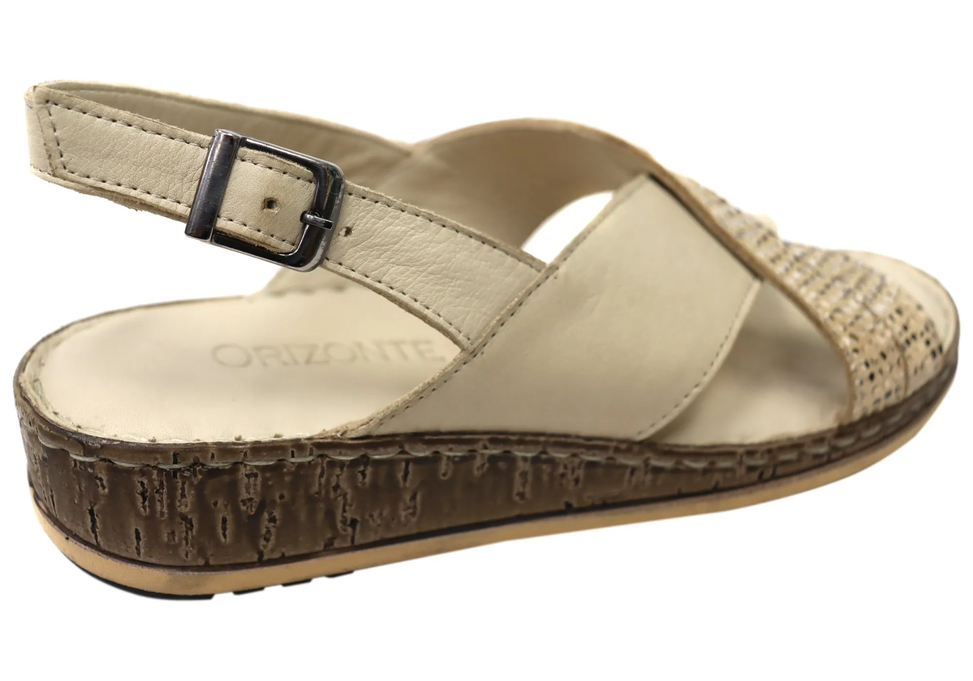 Orizonte Darita Damen Bequeme Europäische Ledersandalen Orizonte Schuhe