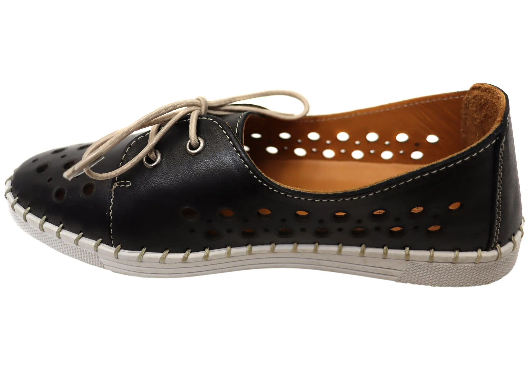 Orizonte Gemma Damen Europäische Bequeme Lederschuhe Orizonte Schuhe