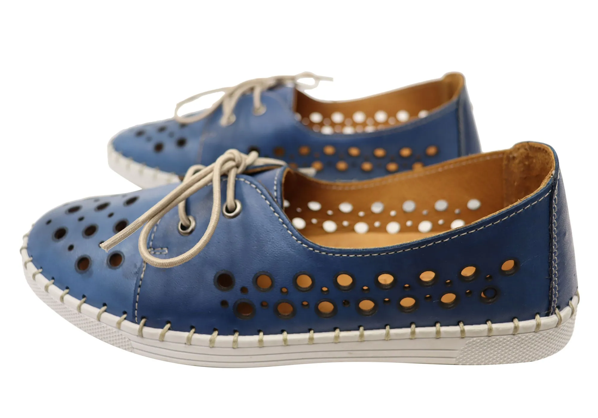 Orizonte Gemma Damen Europäische Bequeme Lederschuhe Orizonte Schuhe