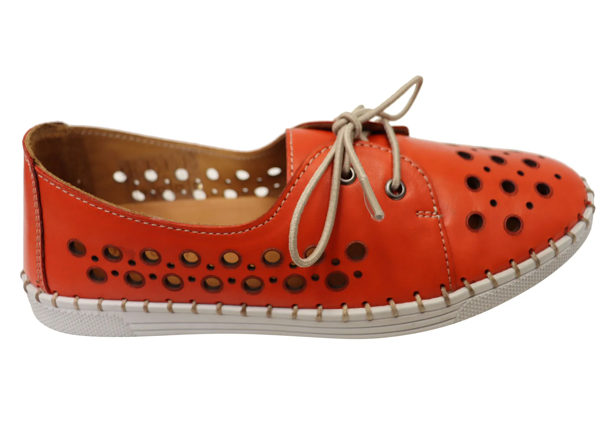 Orizonte Gemma Damen Europäische Bequeme Lederschuhe Orizonte Schuhe