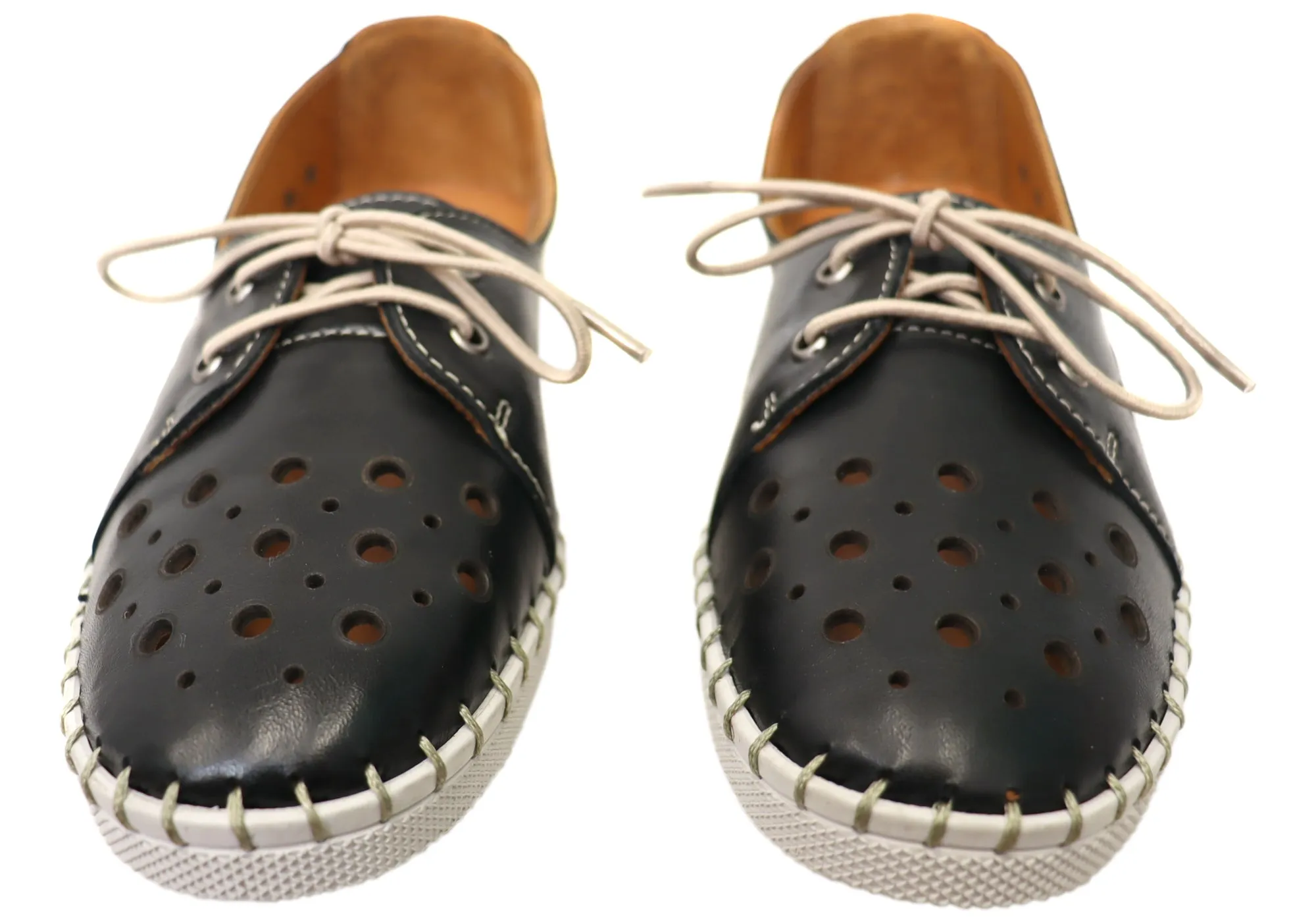 Orizonte Gemma Damen Europäische Bequeme Lederschuhe Orizonte Schuhe