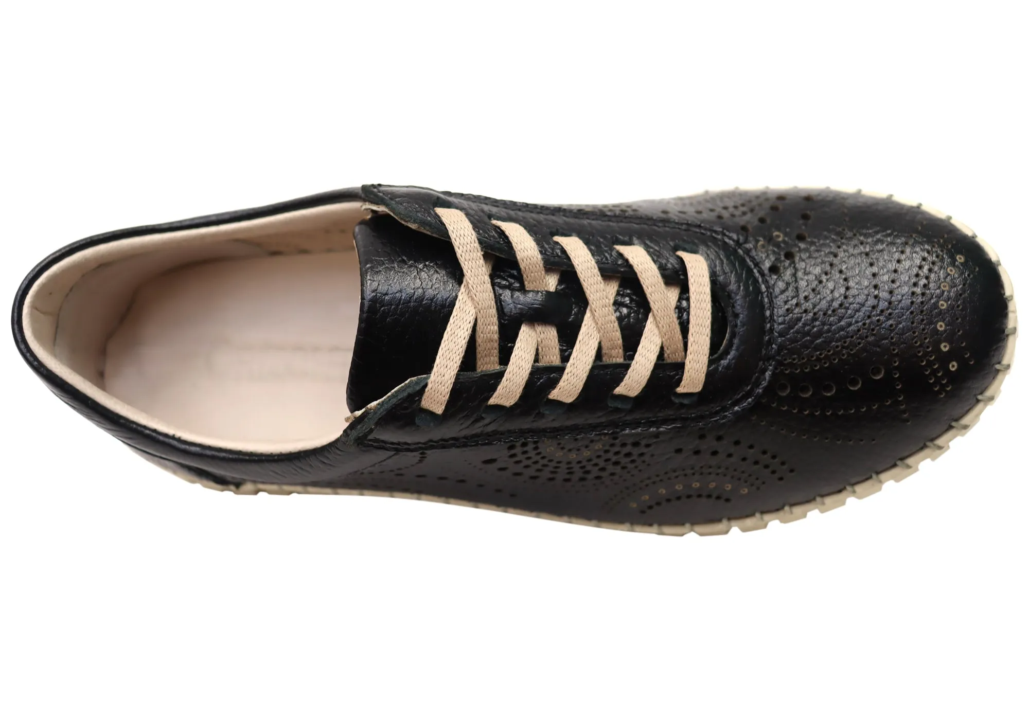 Orizonte Hazel Damen Europäische Bequeme Lederschnürschuhe Orizonte Schuhe