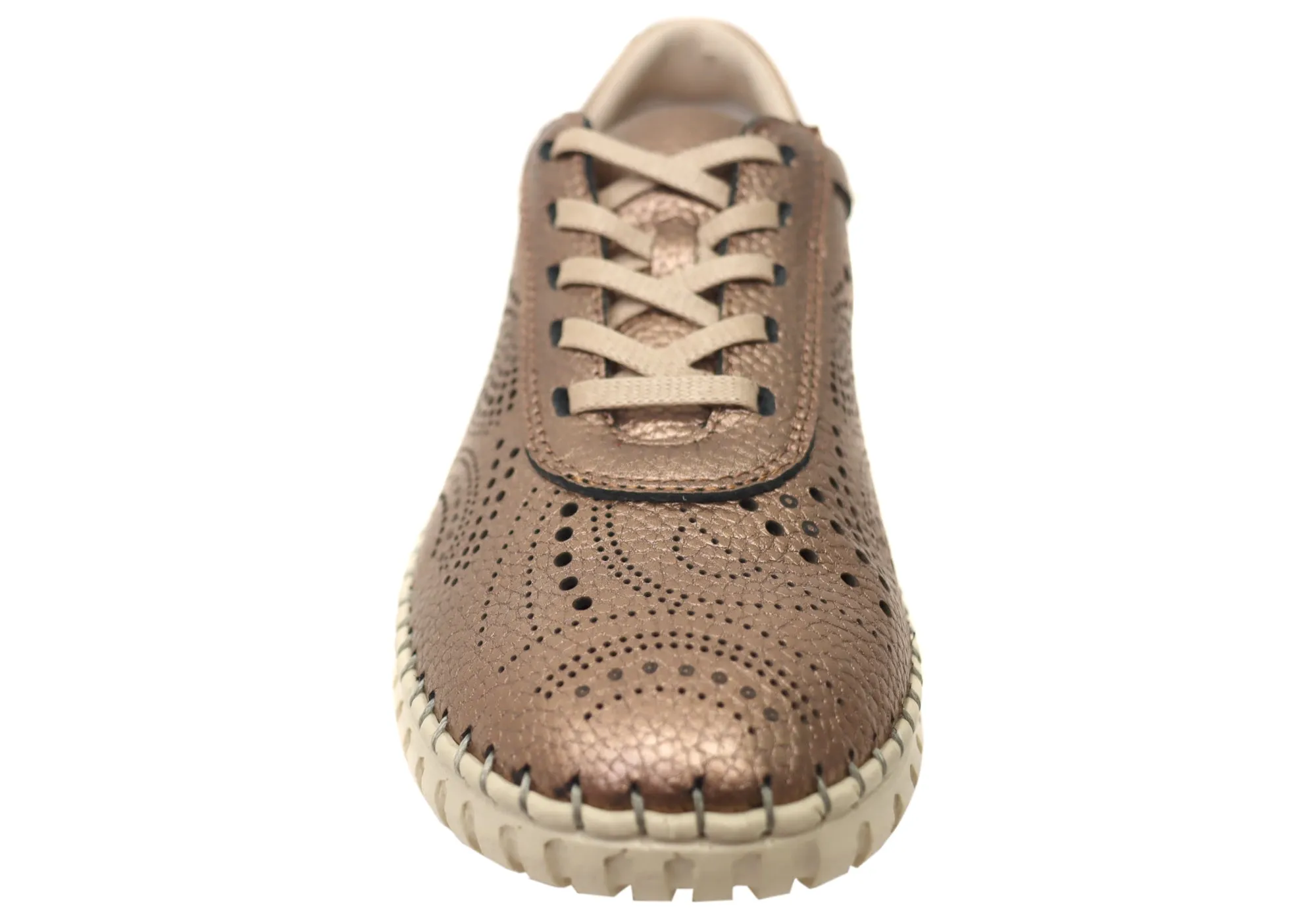 Orizonte Hazel Damen Europäische Bequeme Lederschnürschuhe Orizonte Schuhe