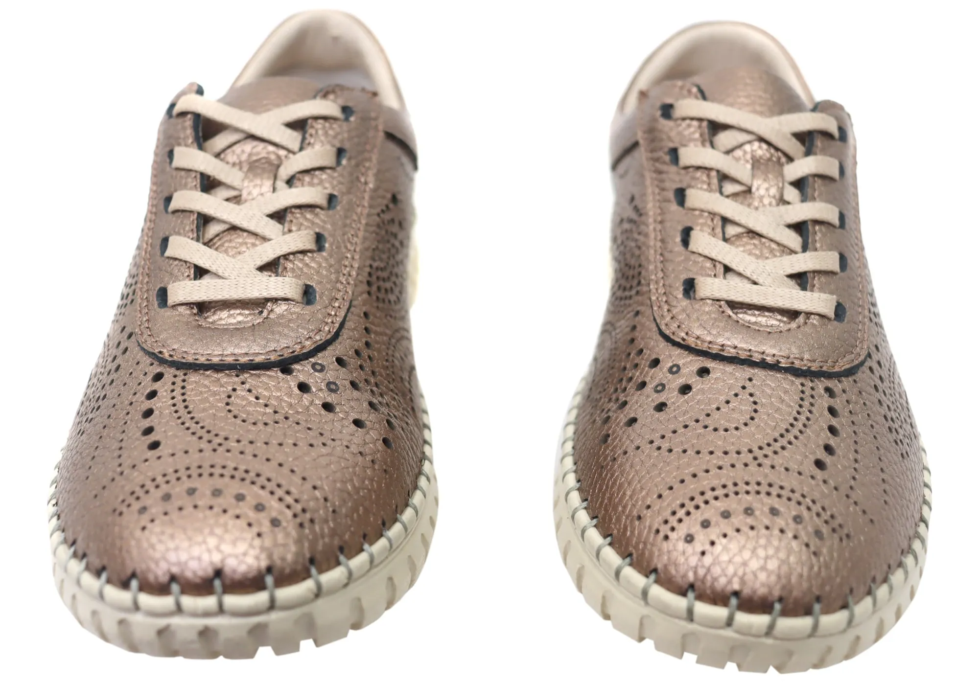 Orizonte Hazel Damen Europäische Bequeme Lederschnürschuhe Orizonte Schuhe
