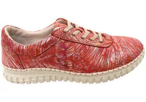 Orizonte Hazel Damen Europäische Bequeme Lederschnürschuhe Orizonte Schuhe