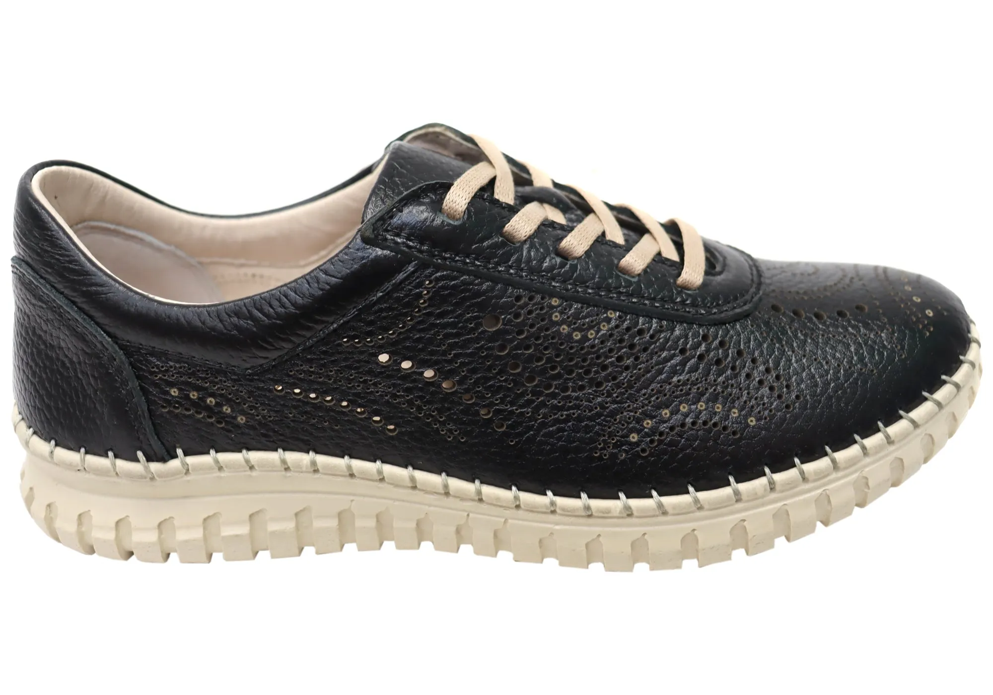 Orizonte Hazel Damen Europäische Bequeme Lederschnürschuhe Orizonte Schuhe