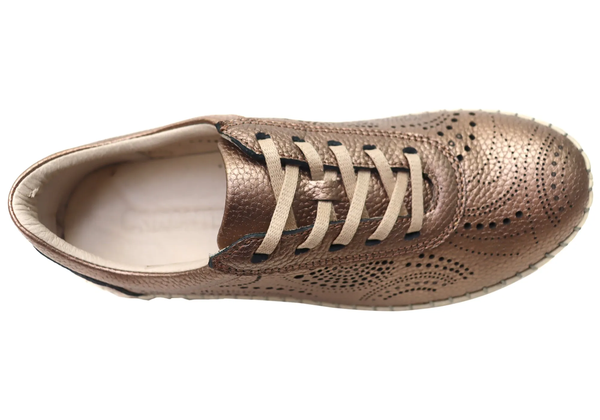 Orizonte Hazel Damen Europäische Bequeme Lederschnürschuhe Orizonte Schuhe