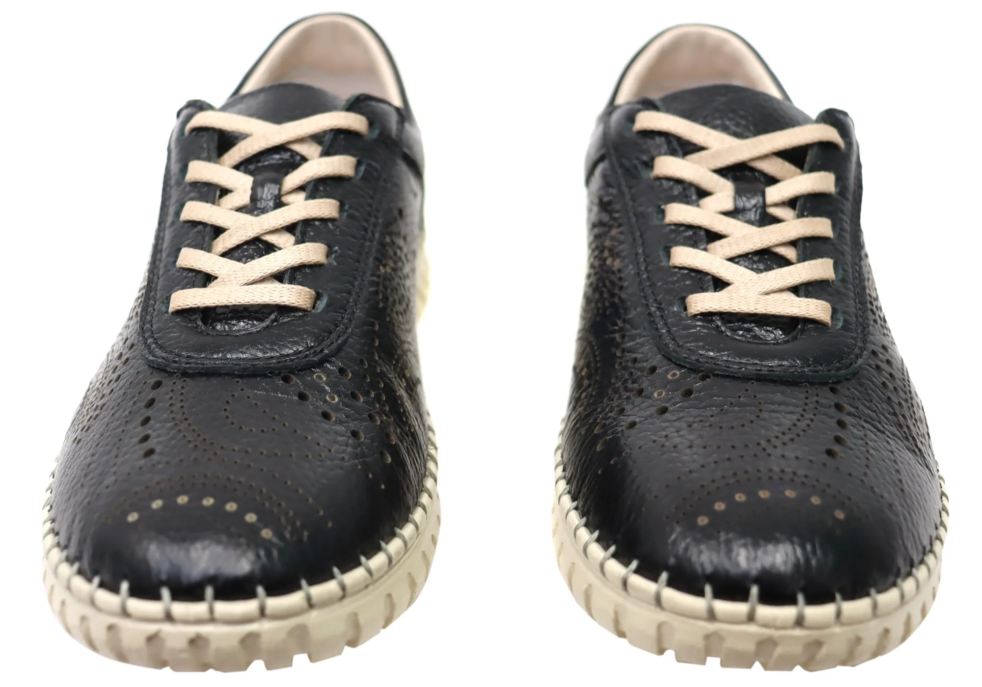 Orizonte Hazel Damen Europäische Bequeme Lederschnürschuhe Orizonte Schuhe