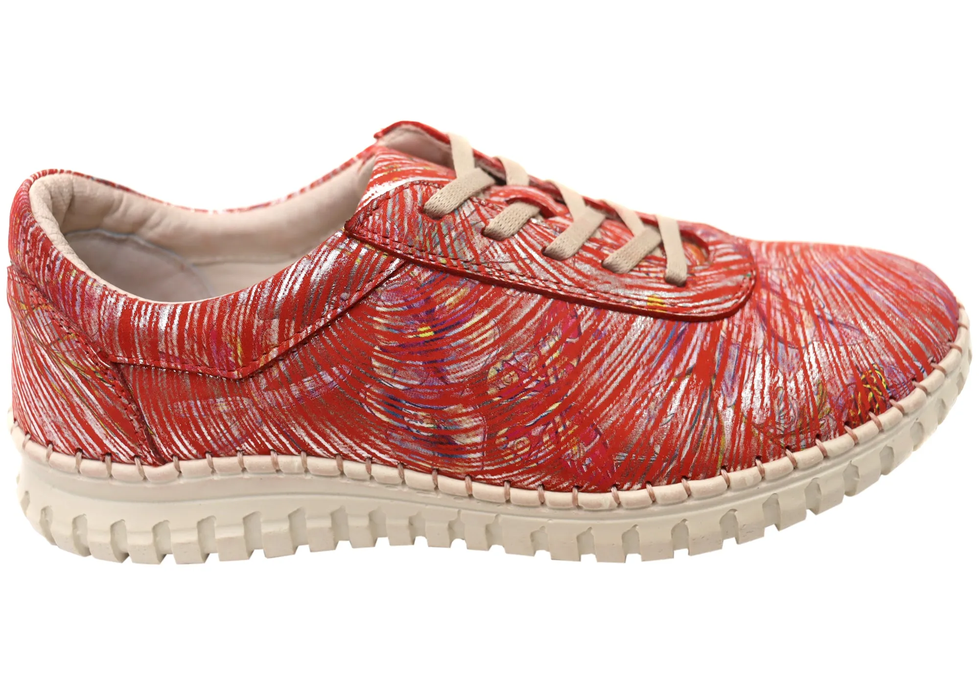 Orizonte Hazel Damen Europäische Bequeme Lederschnürschuhe Orizonte Schuhe