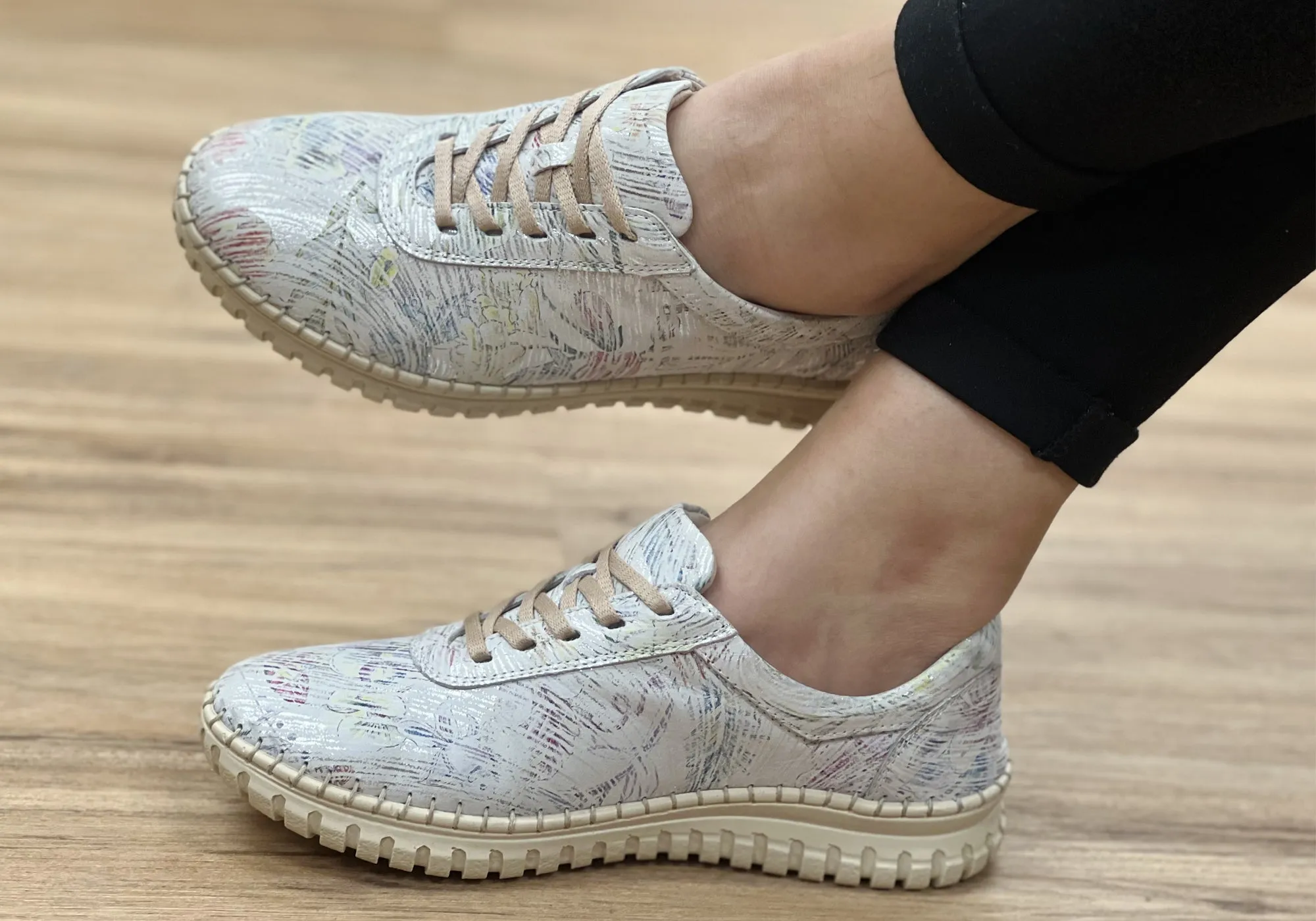 Orizonte Hazel Damen Europäische Bequeme Lederschnürschuhe Orizonte Schuhe