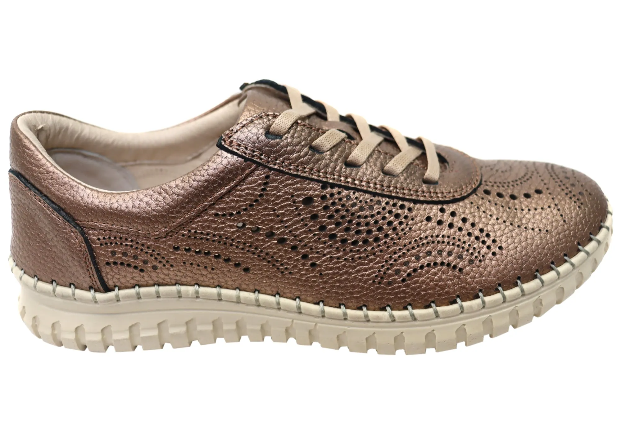 Orizonte Hazel Damen Europäische Bequeme Lederschnürschuhe Orizonte Schuhe