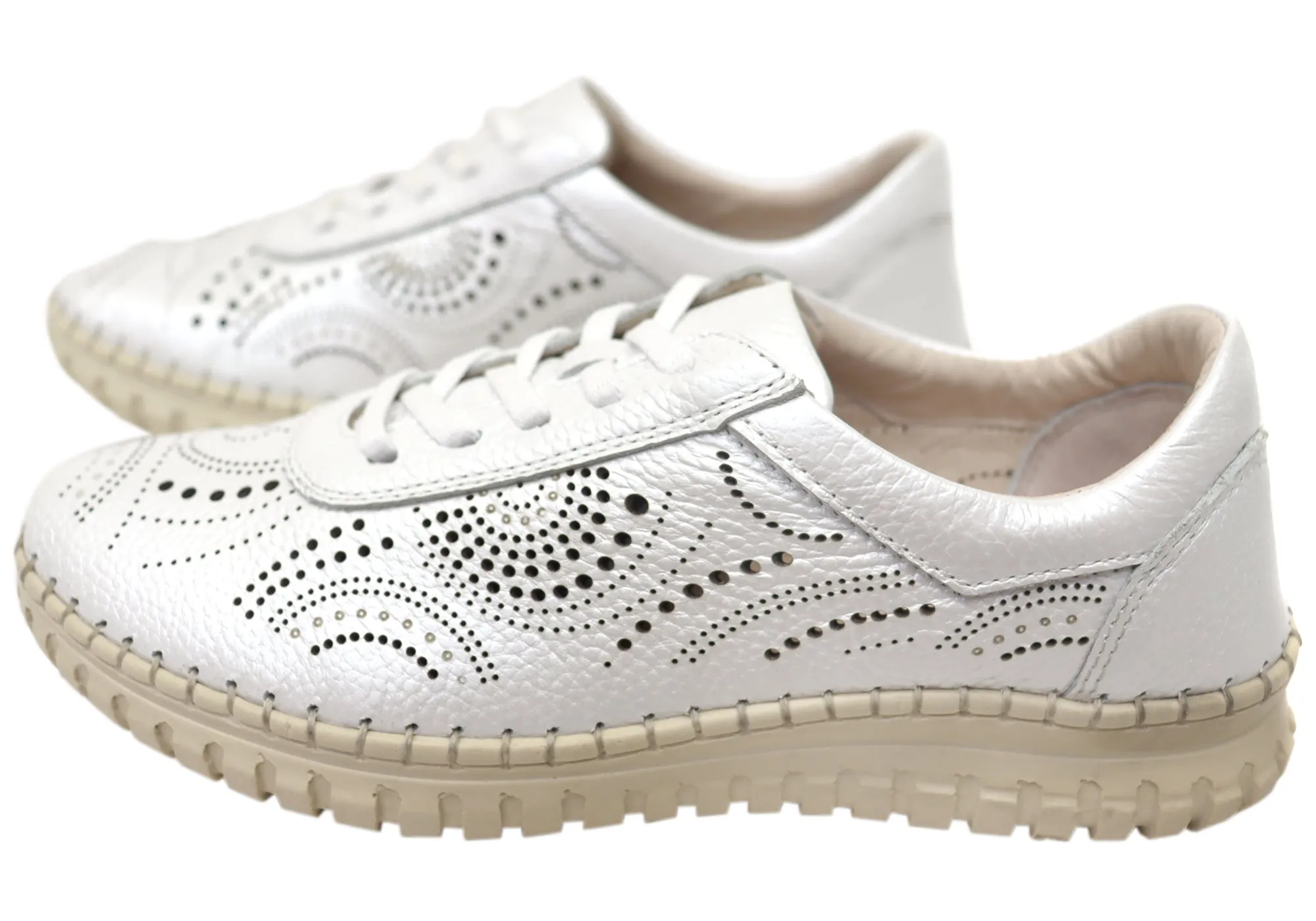 Orizonte Hazel Damen Europäische Bequeme Lederschnürschuhe Orizonte Schuhe