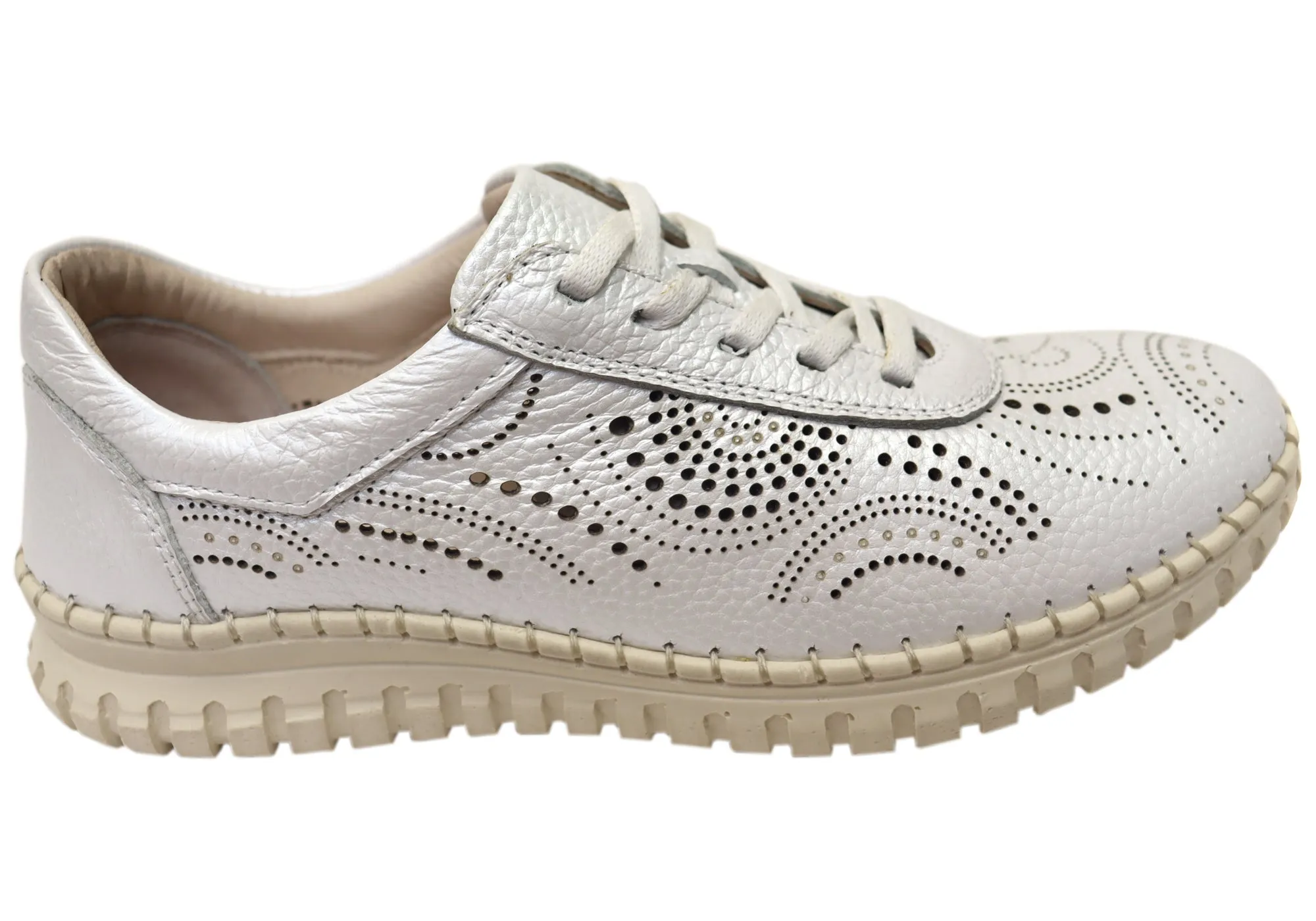 Orizonte Hazel Damen Europäische Bequeme Lederschnürschuhe Orizonte Schuhe