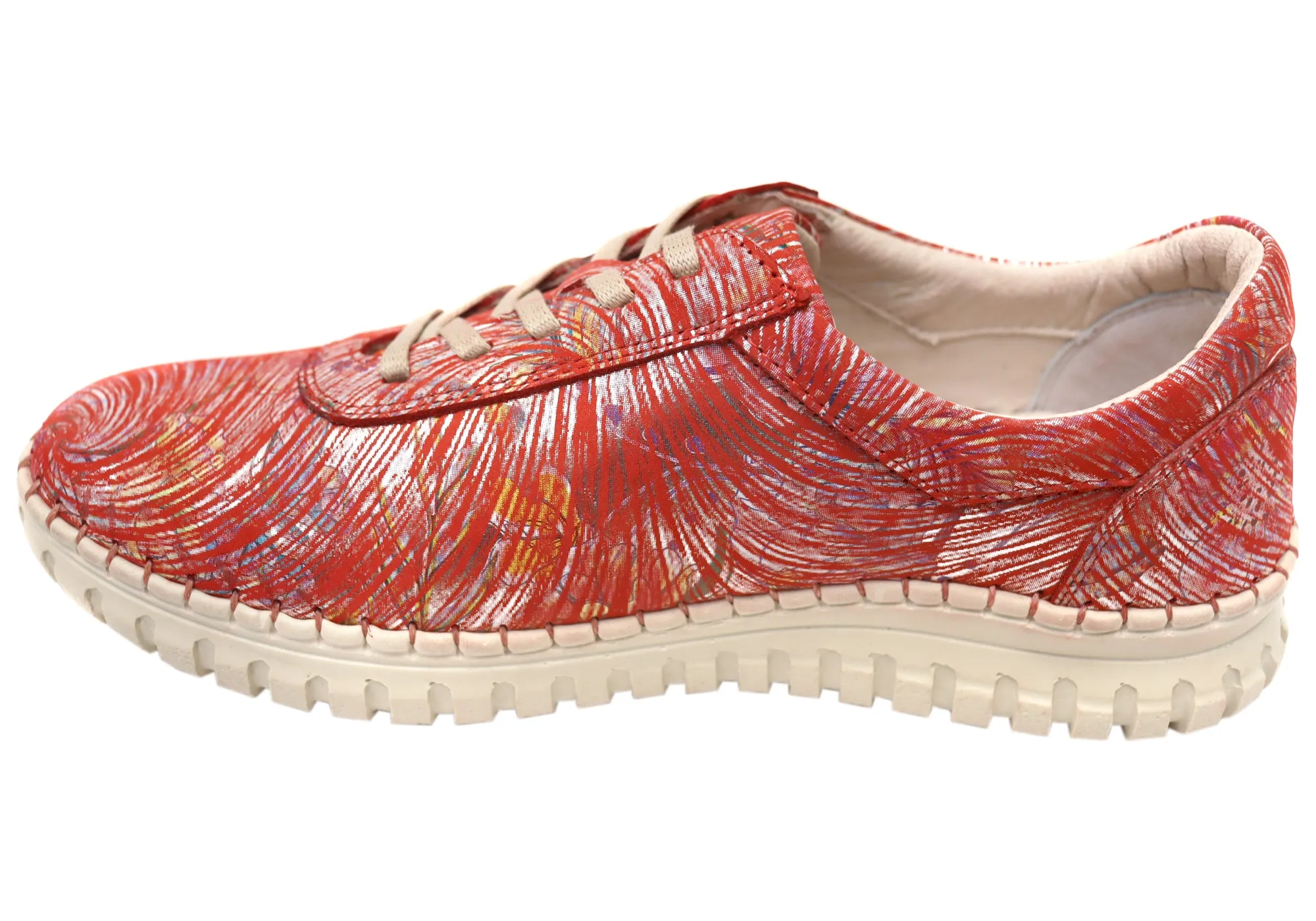Orizonte Hazel Damen Europäische Bequeme Lederschnürschuhe Orizonte Schuhe