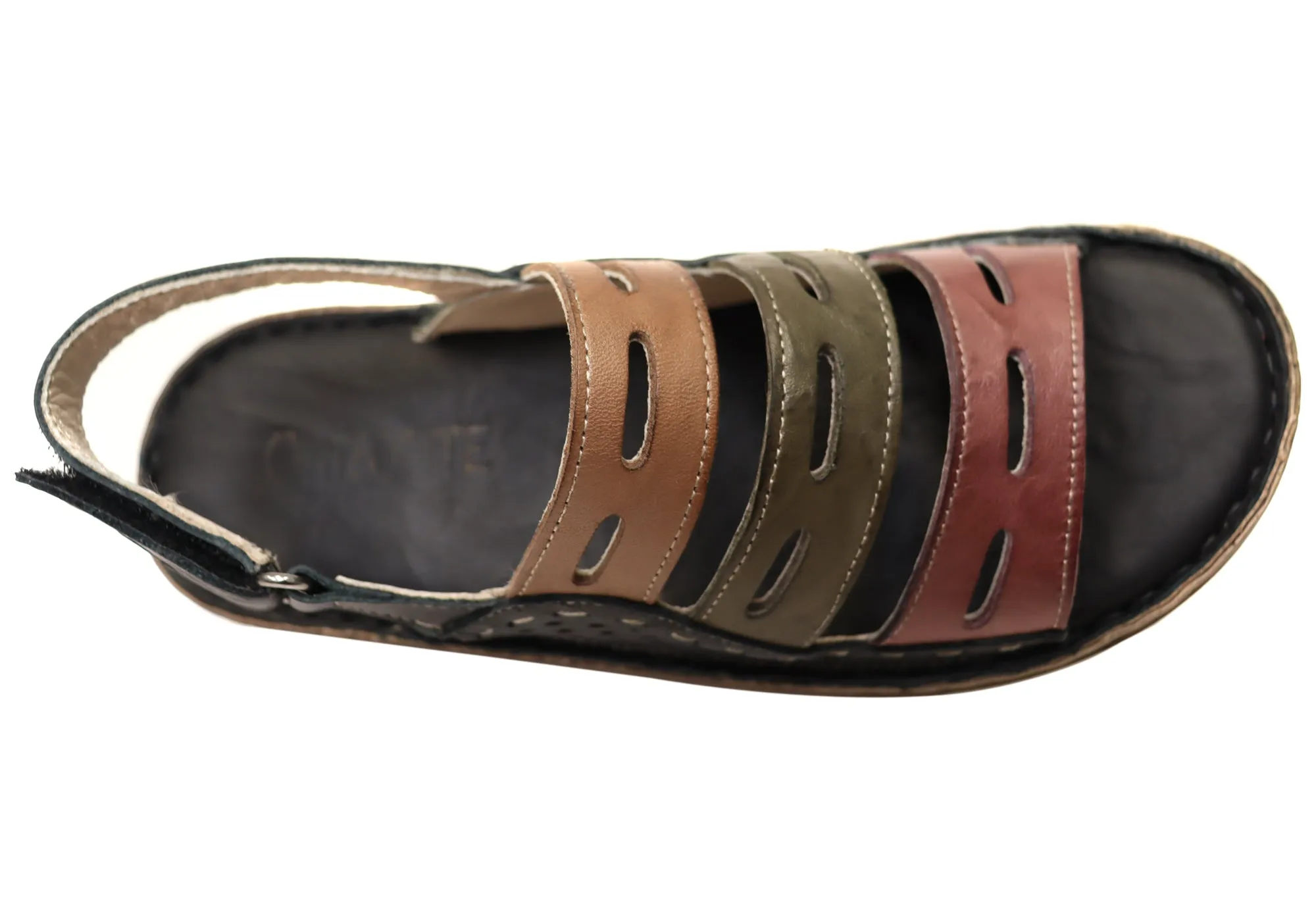 Orizonte Popi Damen Bequeme Europäische Ledersandalen Orizonte Schuhe