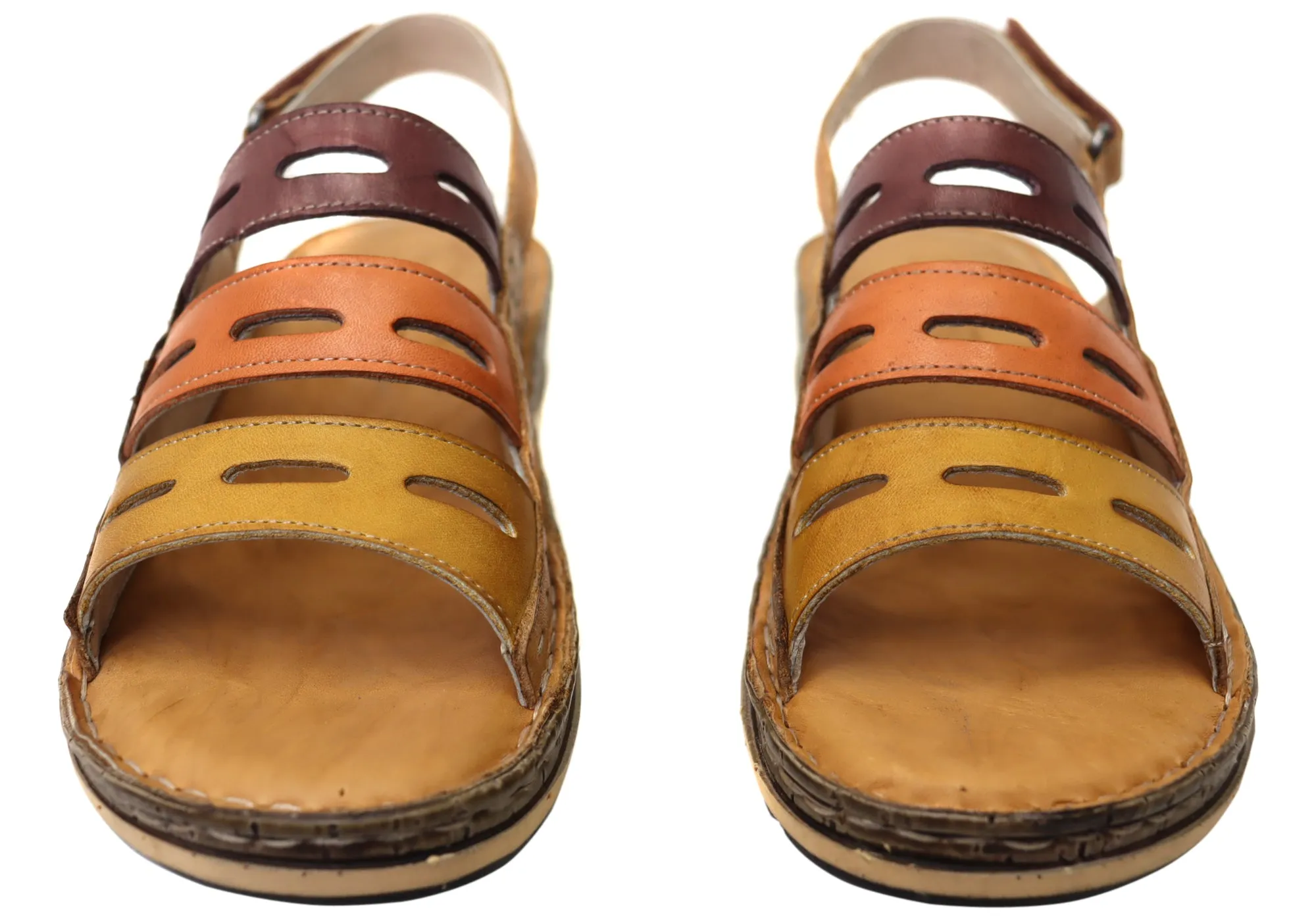 Orizonte Popi Damen Bequeme Europäische Ledersandalen Orizonte Schuhe