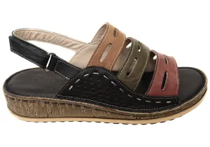 Orizonte Popi Damen Bequeme Europäische Ledersandalen Orizonte Schuhe