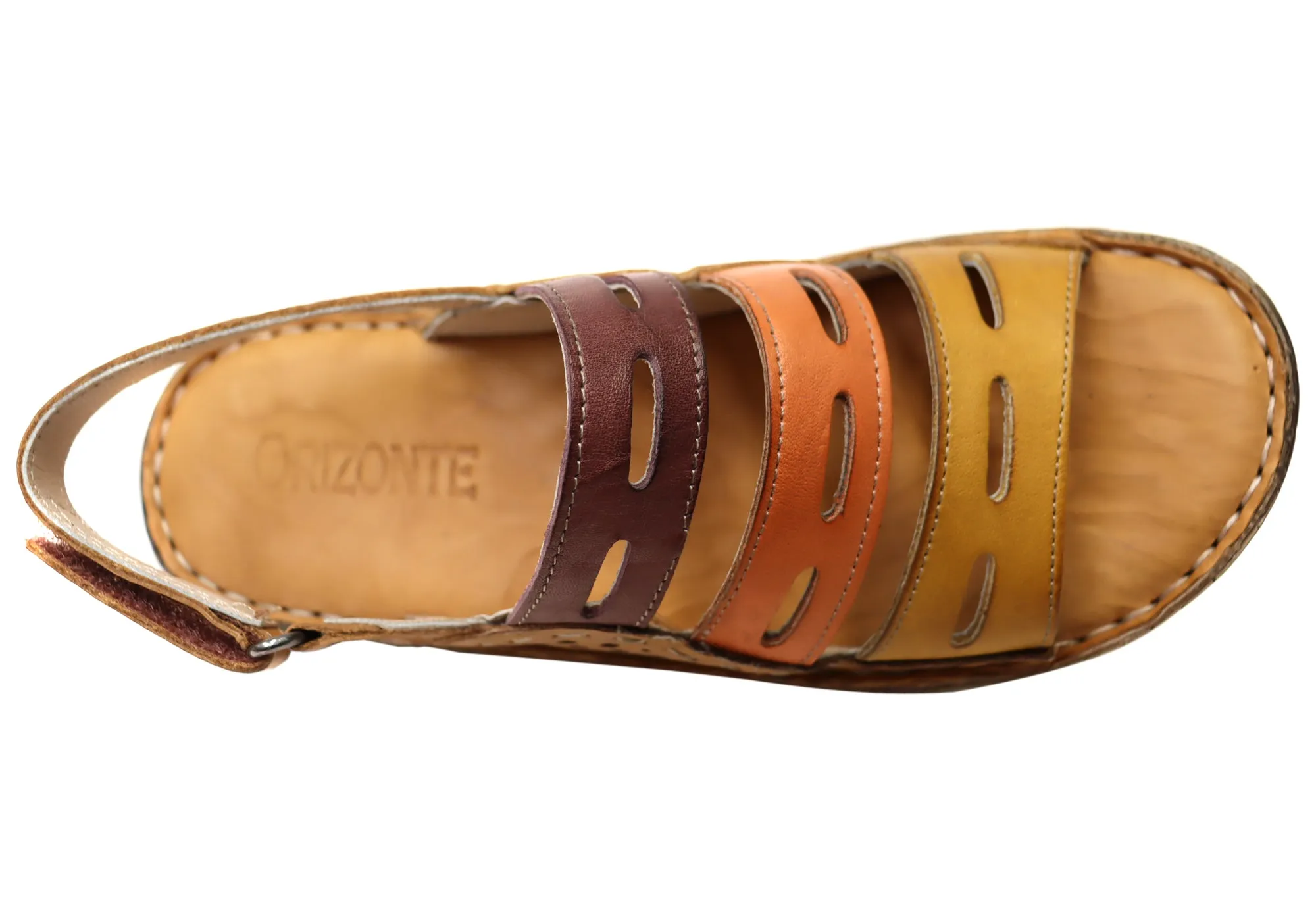 Orizonte Popi Damen Bequeme Europäische Ledersandalen Orizonte Schuhe
