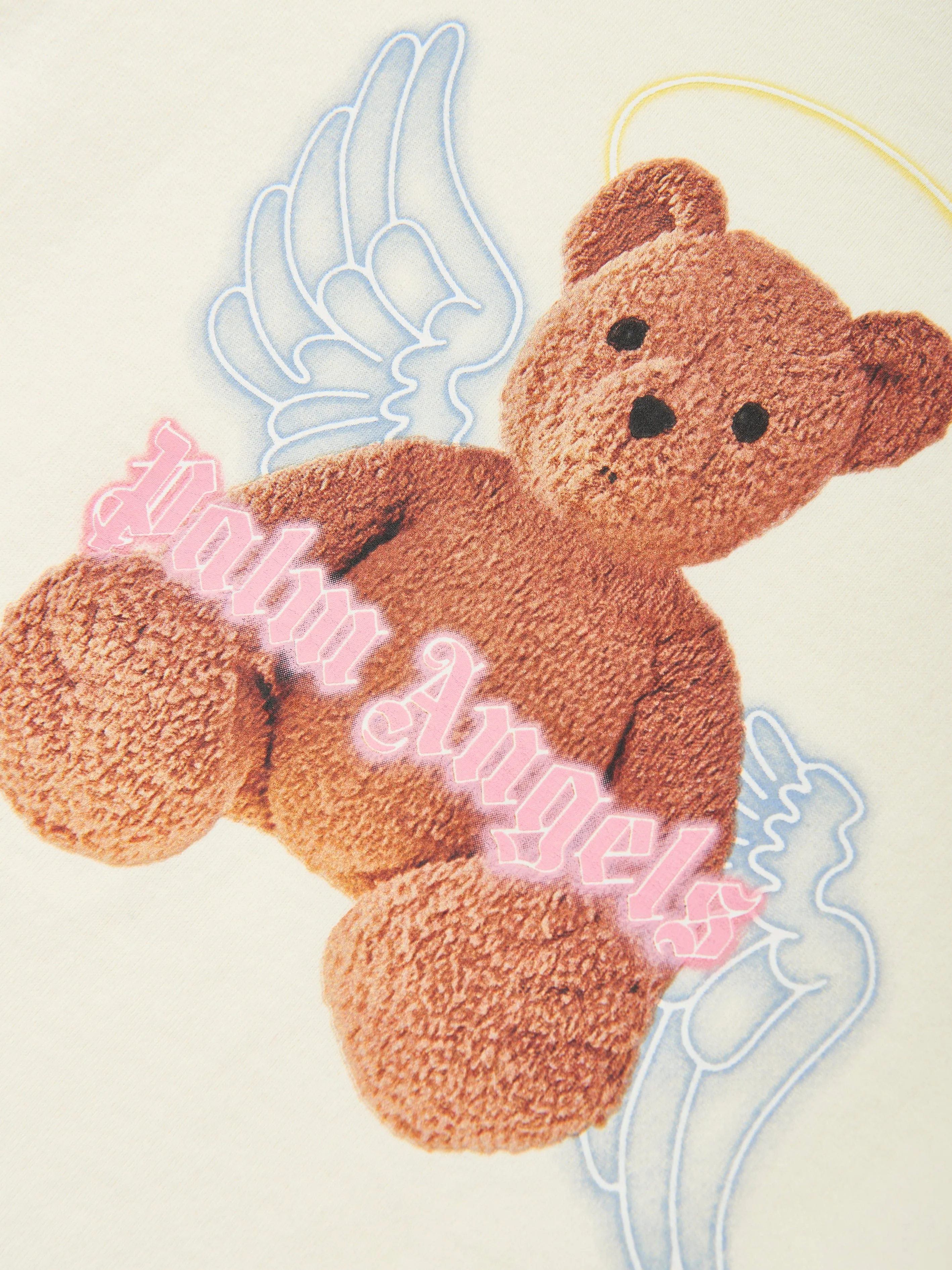 Palm Angels Mädchen Bär Engel T-Shirt in Weiß