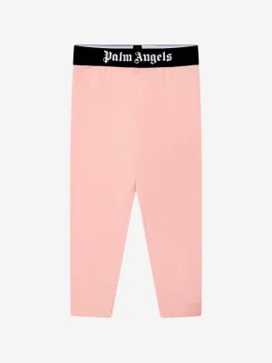 Palm Angels Mädchen Bund Logo Leggings in Rosa