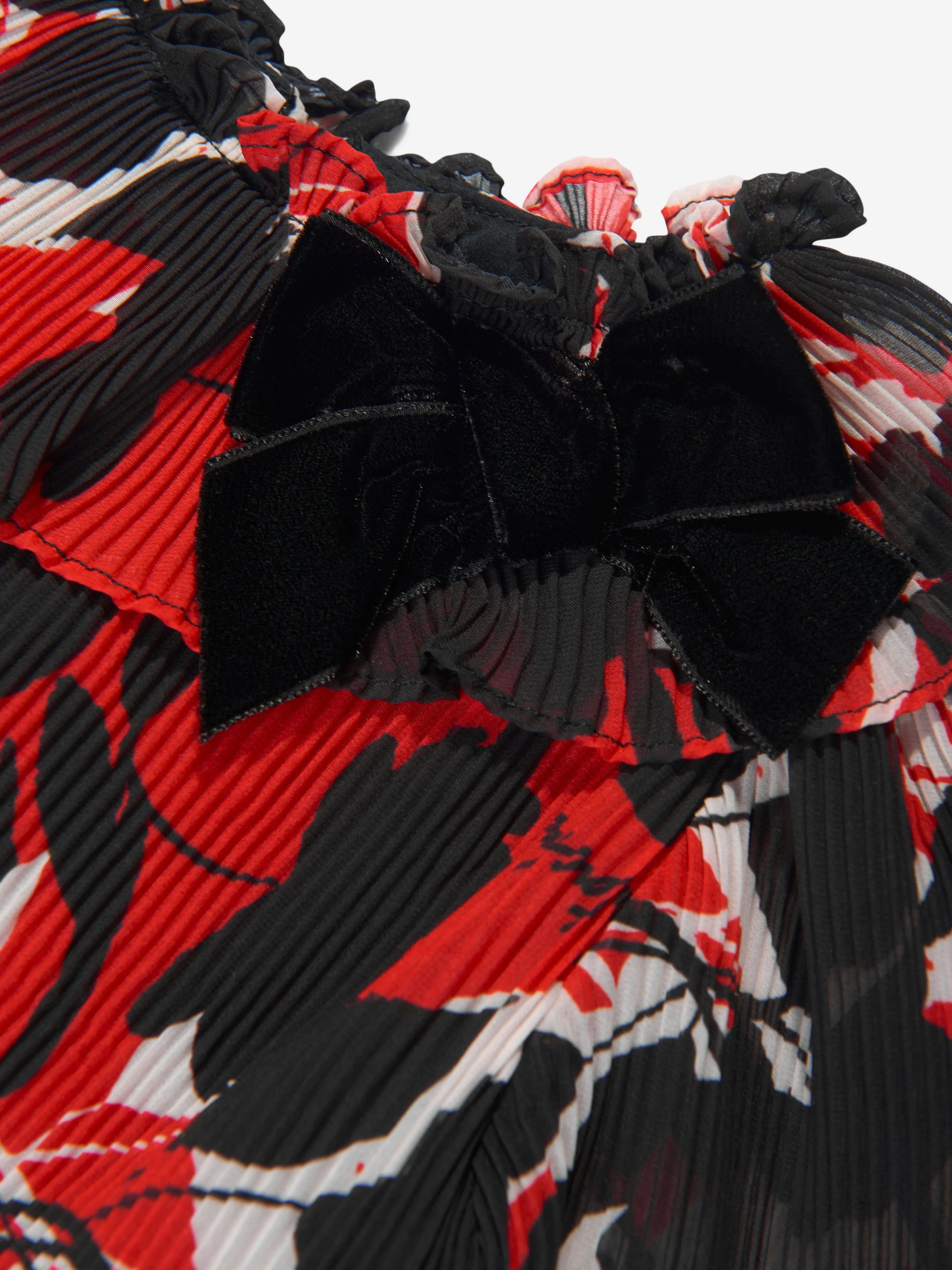Patachou Girls Chiffon Blumenkleid in Schwarz